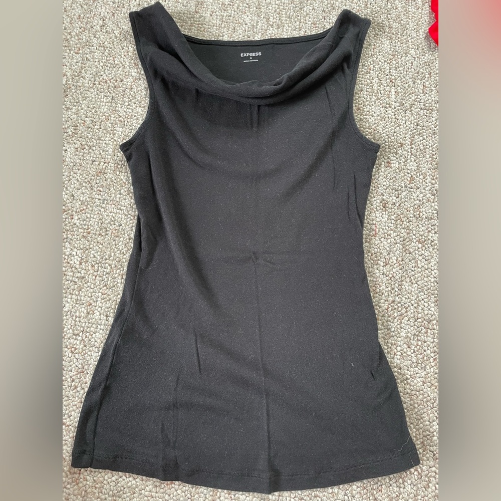 Express Women's Small Ruffle Front Tank Top